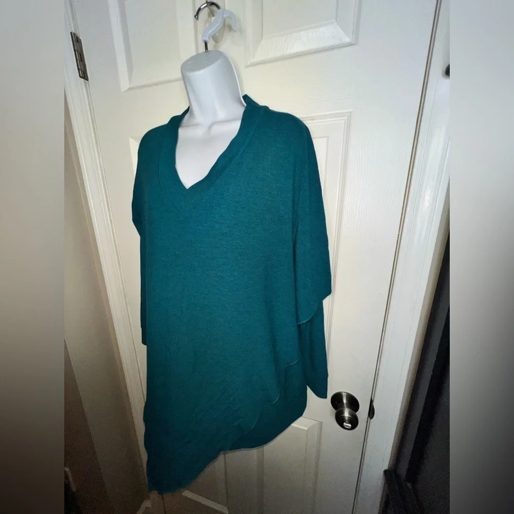 Soft Surroundings Women’s Small Madison Cape Tunic Sweater Top Asymmetrical S